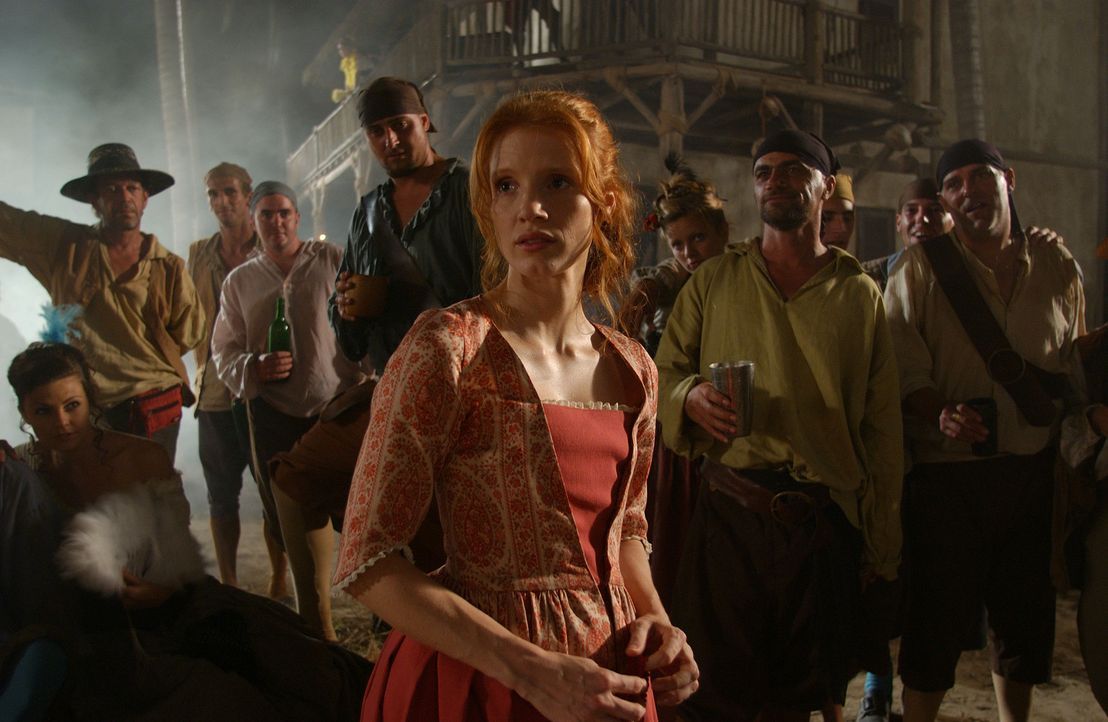 Lässt sich nicht einschüchtern von einer Handvoll wilder Kerle: Charlotte (Jessica Chastain) ... - Bildquelle: Hallmark Entertainment