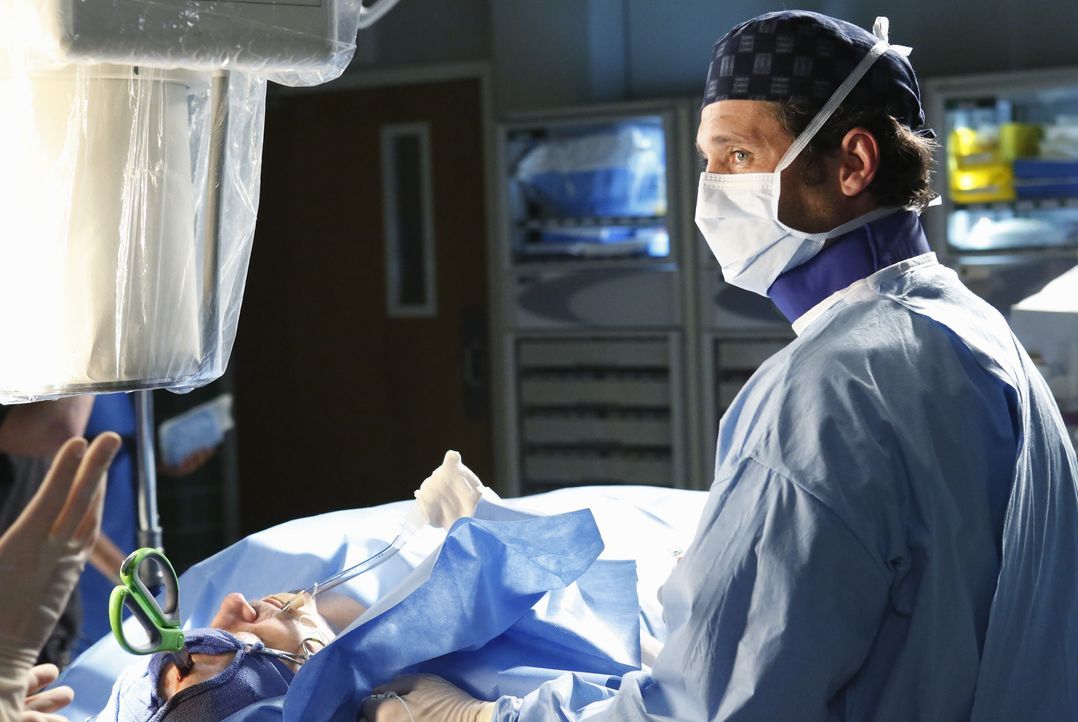 Gibt alles, um einem Patienten, der eine Schere im Kopf stecken hat, das Leben zu retten: Derek (Patrick Dempsey) ... - Bildquelle: ABC Studios