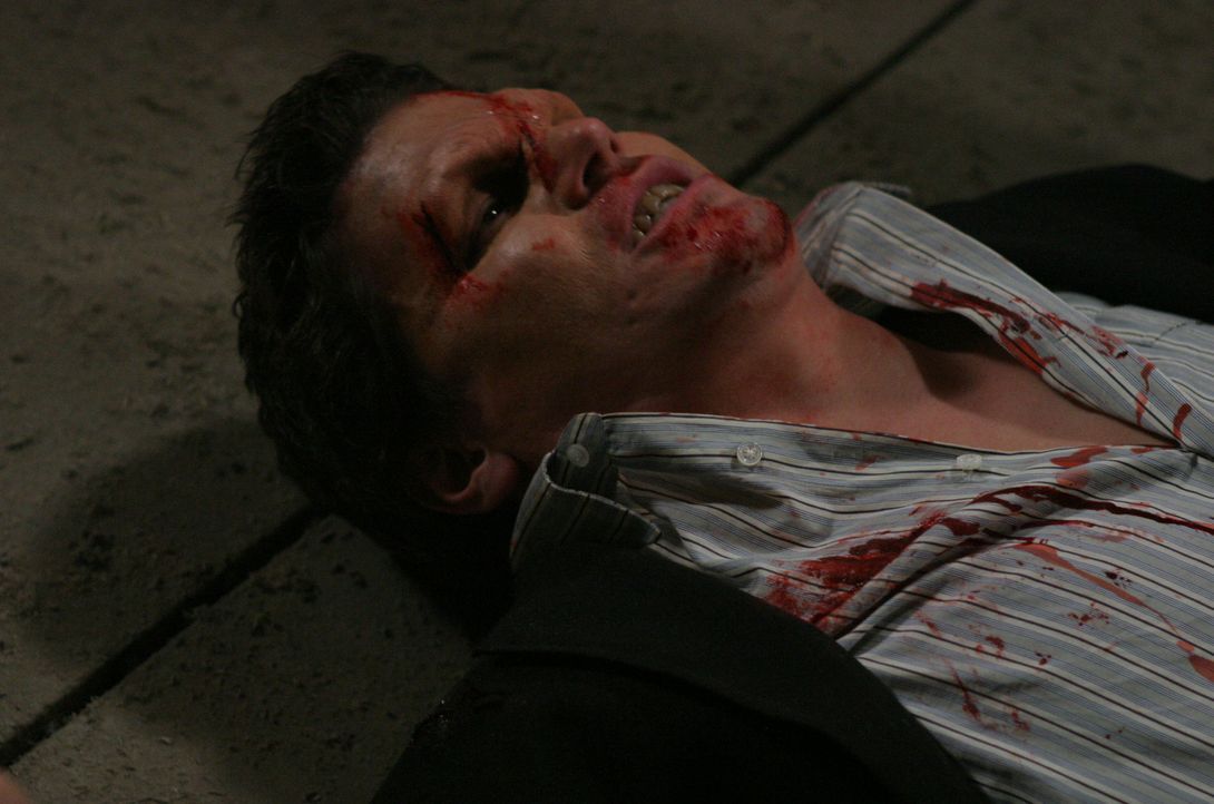 Wird von seinem Gegner Spike zur Strecke gebracht: Angel (David Boreanaz) - Bildquelle: The WB Television Network