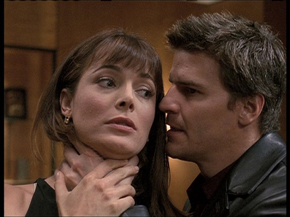 Angel (David Boreanaz, r.) lässt sich die Erpressungsversuche von Lilah (Stephanie Romanov, l.) nicht gefallen ... - Bildquelle: 20th Century Fox. All Rights Reserved.