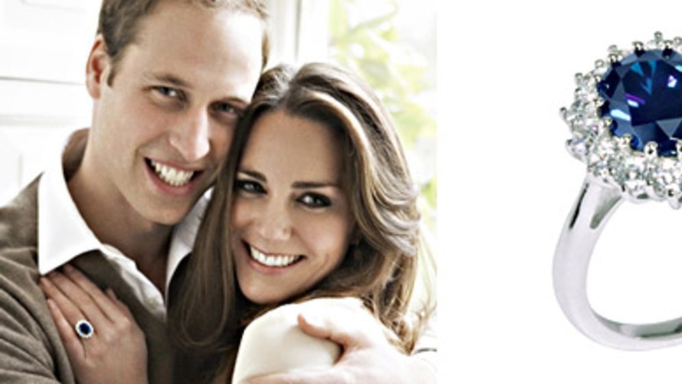 Red Style Kate William Verlobungsring Sixx