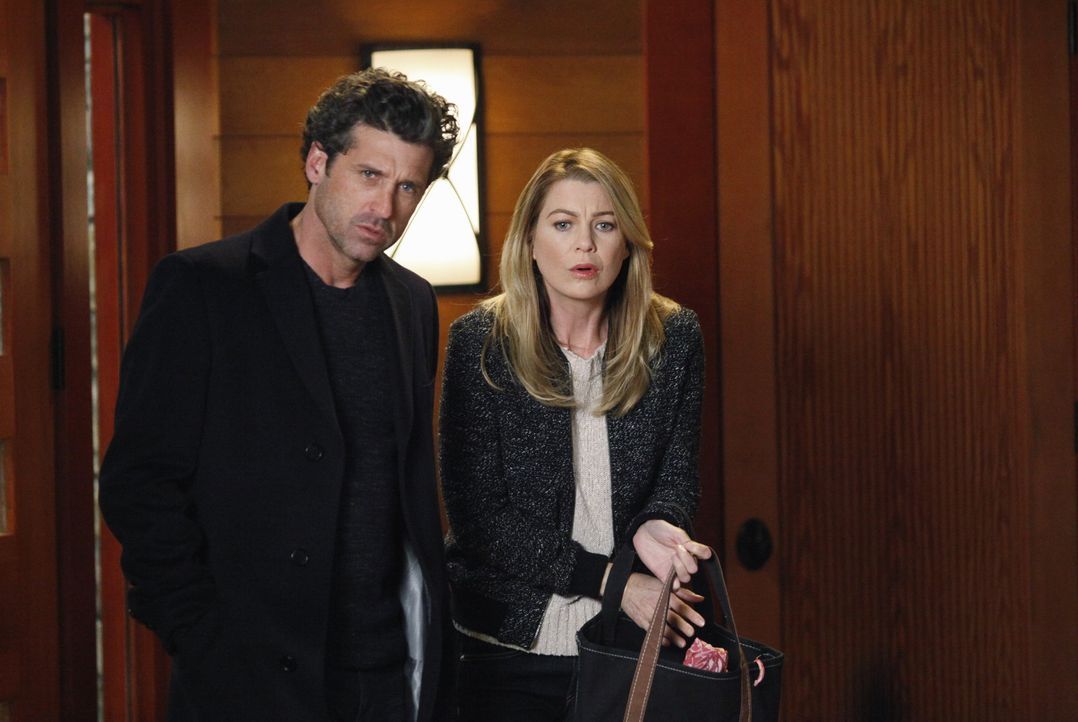 Sind überrascht, als sie Amelia völlig verstört vorfinden: Derek (Patrick Dempsey, l.) und Meredith (Ellen Pompeo, r.) ... - Bildquelle: ABC Studios