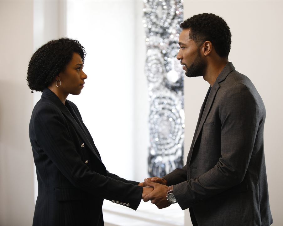Dr. Maggie Pierce (Kelly McCreary, l.); Dr. Winston Ndugu (Anthony Hill, r.) - Bildquelle: Raymond Liu © 2019 American Broadcasting Companies, Inc. All rights reserved. / Raymond Liu