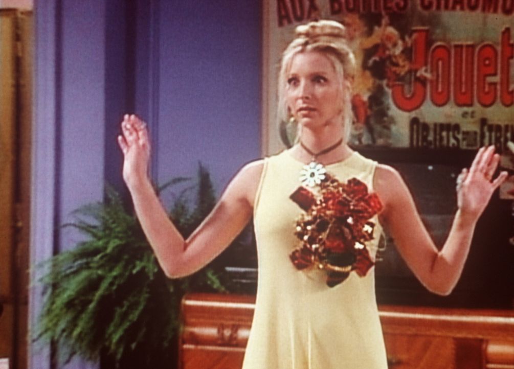 Phoebe (Lisa Kudrow) hat sich für einen Vortragsabend in Ross' Museum schick gemacht. - Bildquelle: TM+  2000 WARNER BROS.