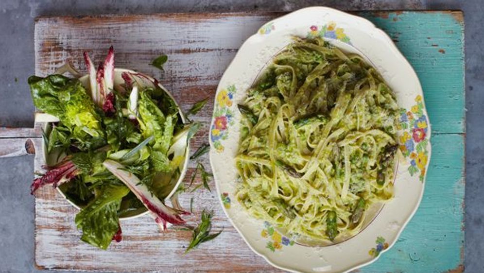 Fettuccine Mit Forelle Nach Einem Rezept Von Jamie Oliver