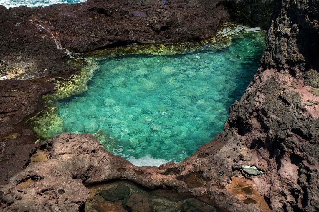 Dieser natürliche Pool befindet sich auf Maui im Zentralpazifik. Neben Traumstränden und türkisblauem Wasser bietet die Natur noch weitere traumhaft... - Bildquelle: Liz Barney 2016,The Travel Channel, L.L.C. All Rights Reserved