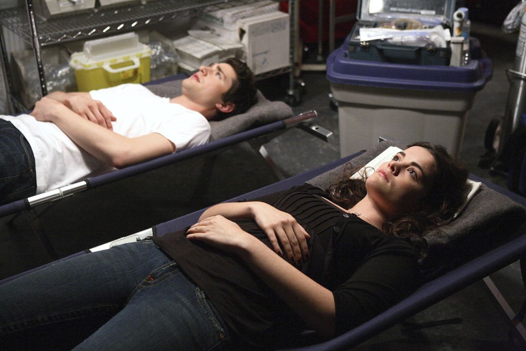 Kyle (Matt Dallas, l.) und Jessi (Jaimie Alexander, r.) eint ein gemeinsames Schicksal: Im Krankenhauszelt stellen sie fest, dass sie beide keinen B... - Bildquelle: TOUCHSTONE TELEVISION