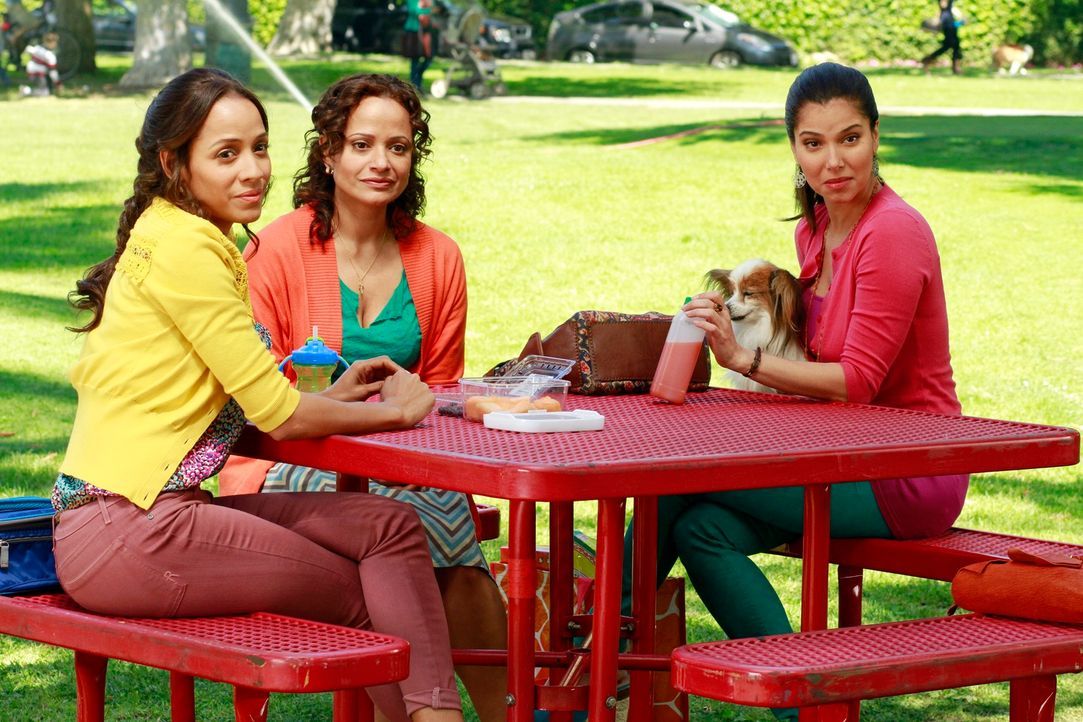 Nach dem Mord an ihrer Freundin Flora wollen Rosie (Dania Ramirez, l.), Carmen (Roselyn Sanchez, r.) und Zoila (Judy Reyes, M.) den Täter finden und... - Bildquelle: ABC Studios