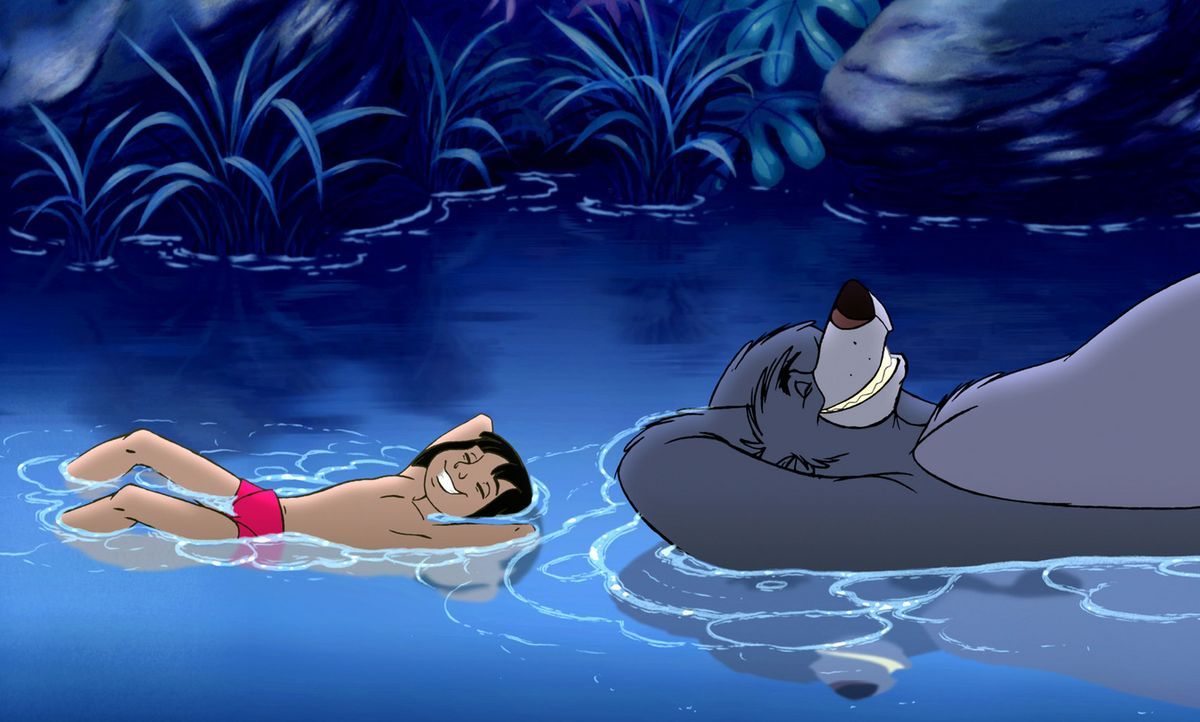 Wie in alten Zeiten genießen Mogli (l.) und Balu (r.) das Leben im Dschungel ... - Bildquelle: Disney Enterprises, Inc. All rights reserved.