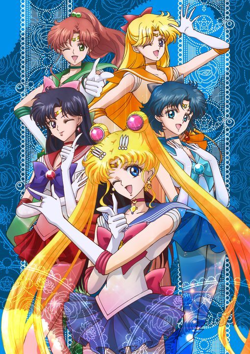 (im Uhrzeigersinn) Sailor Moon; Sailor Mars; Sailor Juipiter; Sailor Venus; Sailor Mercury - Bildquelle: Naoko Takeuchi/PNP/KODANSHA/TOEI ANIMATION