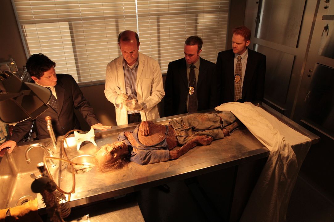 Ermittler und Forensiker untersuchen die mumifizierten Überreste einer männlichen Leiche, die 1985 in einem verlassenen Steinbruch in Illinois gefun... - Bildquelle: LMNO Cable Group