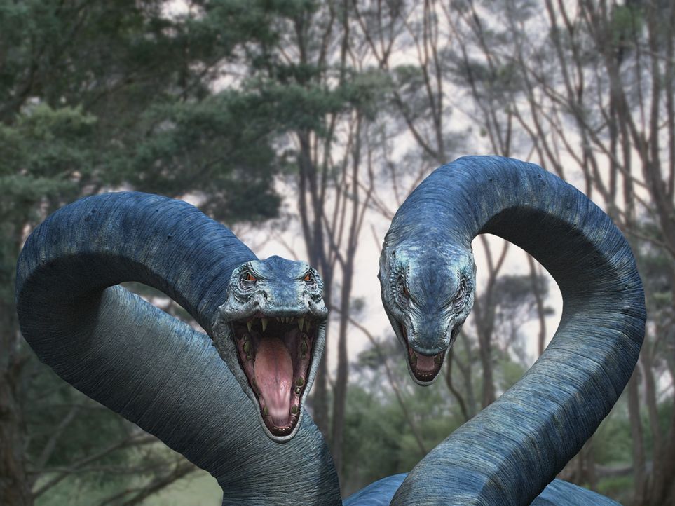 Eines Tages hetzt die Göttin Hera die neunköpfige Wasserschlange Hydra auf Hercules ... - Bildquelle: Ken George Hallmark Entertainment