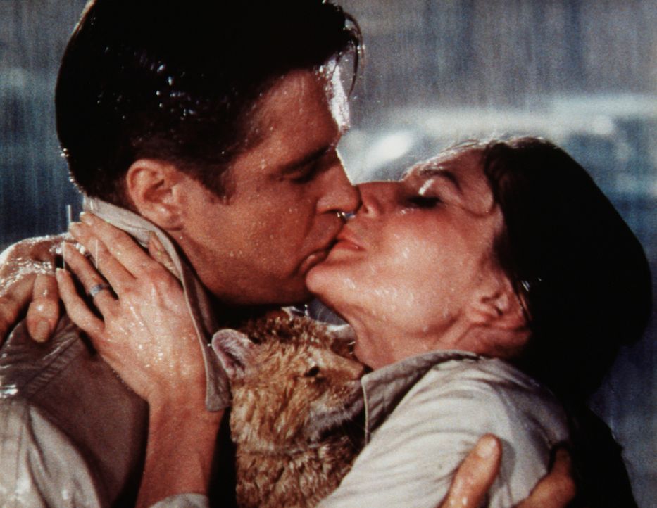 Endlich gestehen sich Holly (Audrey Hepburn, r.) und Paul (George Peppard, l.) ihre Liebe ein ... - Bildquelle: Paramount Pictures