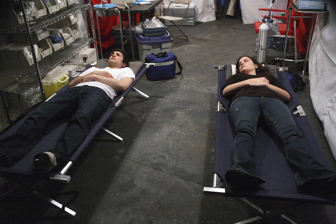 Sie haben beide keinen Bauchnabel, dafür besitzen sie jedoch übernatürliche Fähigkeiten: Kyle (Matt Dallas, l.) und Jessi (Jaimie Alexander, r.). - Bildquelle: TOUCHSTONE TELEVISION