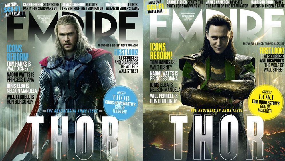 Thor 2 Chris Hemsworth Und Tom Hiddleston Auf Dem Empire Cover