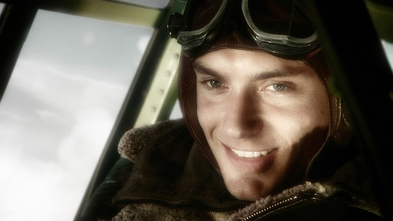 Flieger-As Joe &#8222;Sky Captain" Sullivan (Jude Law) macht sich auf, Doktor Totenkopfs Hauptquartier aufzuspüren und dem Mad Scientist Einhalt zu... - Bildquelle: TM & Copyright   Brooklyn Films II And Filmauro S.R.L.