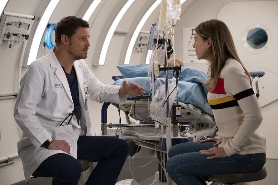 Dr. Alex Karev (Justin Chambers, l.); Dr. Meredith Grey (Ellen Pompeo, r.) - Bildquelle: Tony Rivetti ABC Studios / Tony Rivetti