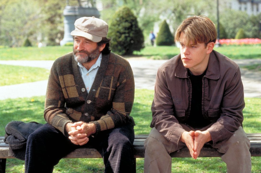 Sean McGuire (Robin Williams, l.); Will Hunting (Matt Damon, r,) - Bildquelle: Paramount Pictures and Miramax. All Rights Reserved.